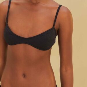 NEEAM SIZE XS~OH DOLLY BIKINI 👙 STRETCH CRINKLE JET BLACK~SWIM SUIT WATER BEACH